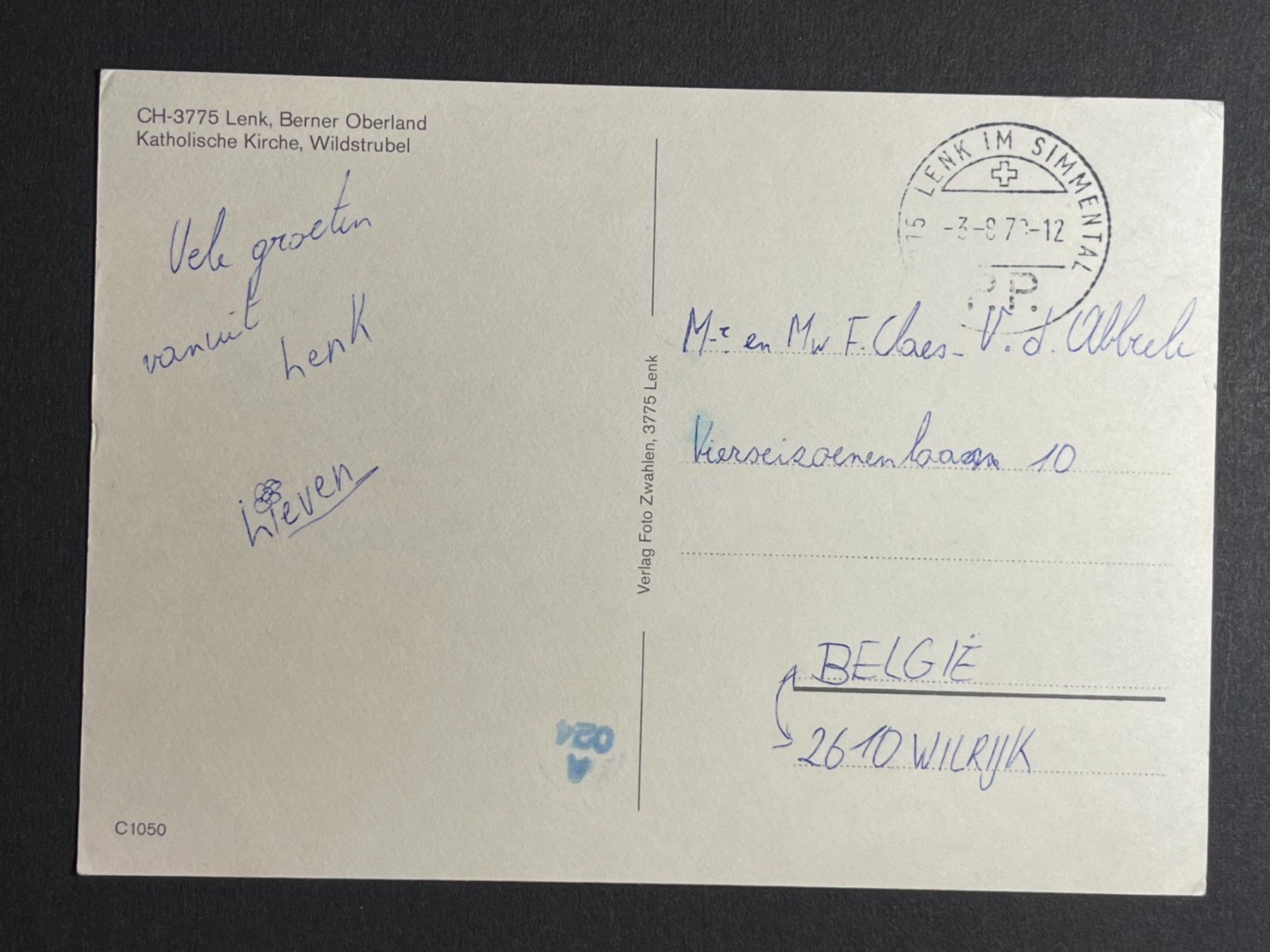 Ansichtskarten: Lenk, kath. Kirche – Gebraucht aus Steg VS von _vinci_ 1
