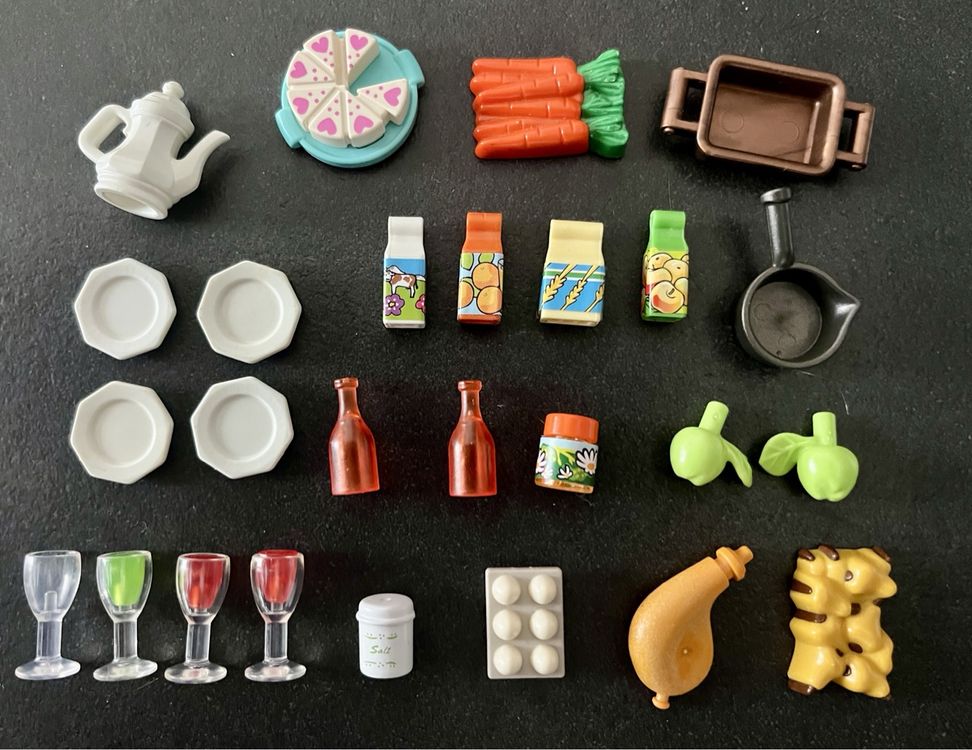 Lot De Vaisselle Argentée Playmobil Vintage - À Restaurer, Sans Casse