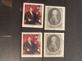 BRD Berlin 1973 Lot Persönlichkeiten Tieck Quantz pfr./gest.