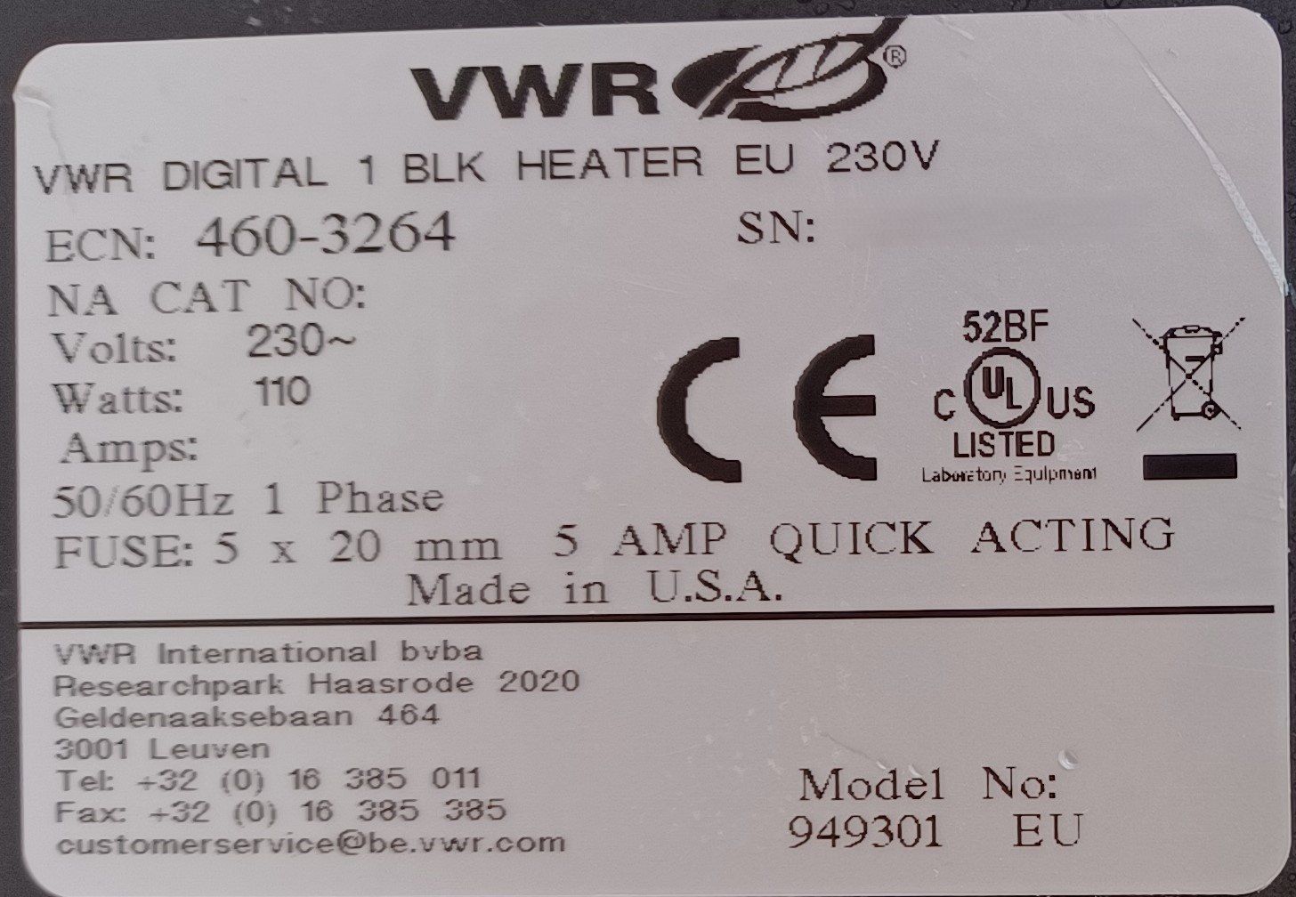 Accessori da laboratorio: VWR Digital 1 Block Heater EU Laboratory Heater – Usato da Niederdorf venduto da LeptonAG_Labor 4
