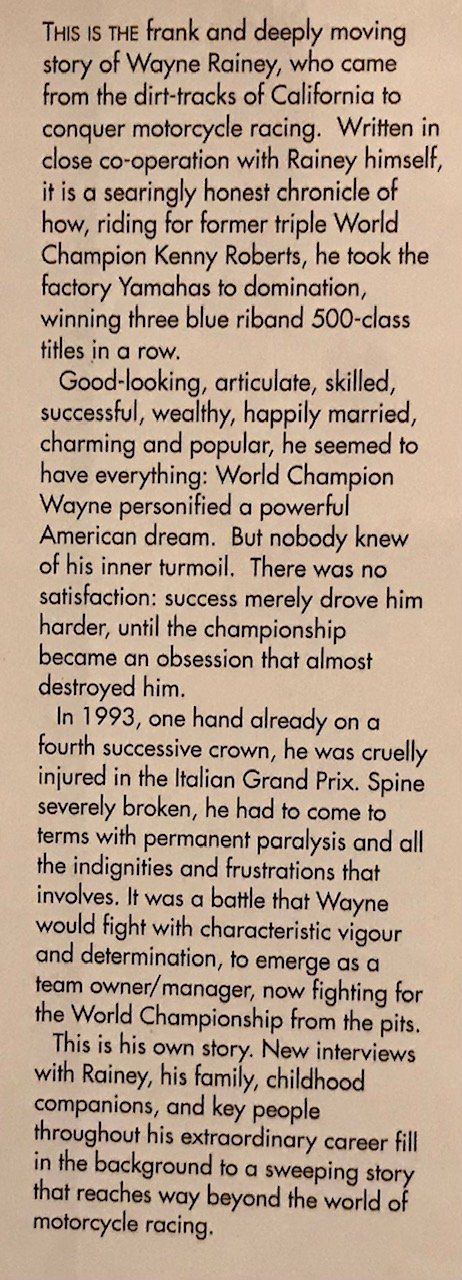 Bücher: Wayne Rainey - His own Story – Gebraucht aus Strengelbach von Omobono 2