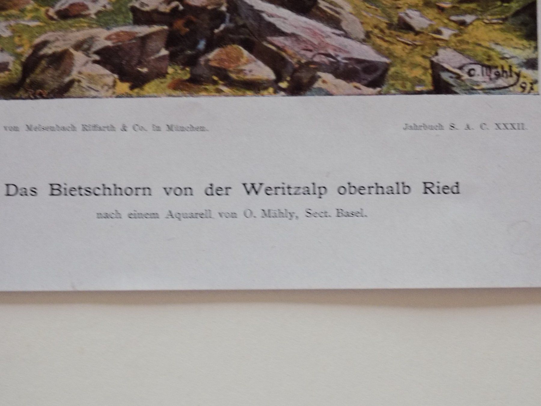 Incisioni: Bietschhorn Wallis – Usato da Risch venduto da Rischli15 2