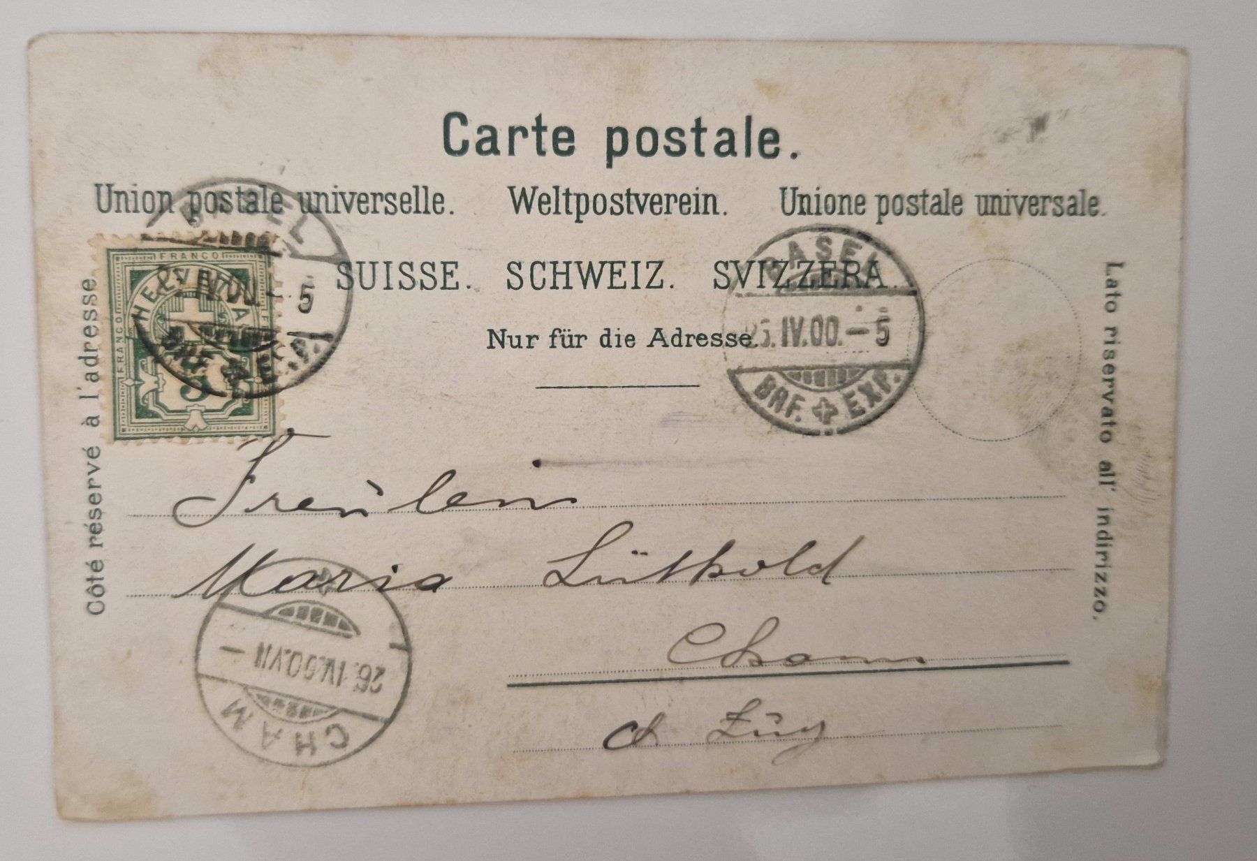 Ansichtskarten: Gruss aus Basel -  Münster 1900 rar – Gebraucht aus Melchnau von Arthurius 1