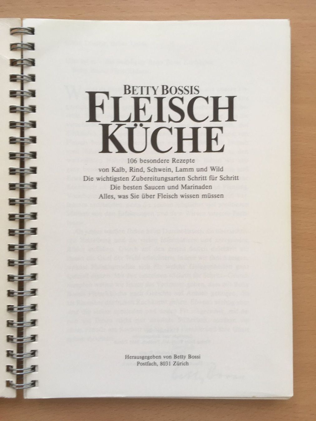 Libri: Fleisch Küche; Betty Bossi – Usato da Grenchen venduto da Kogi7 1