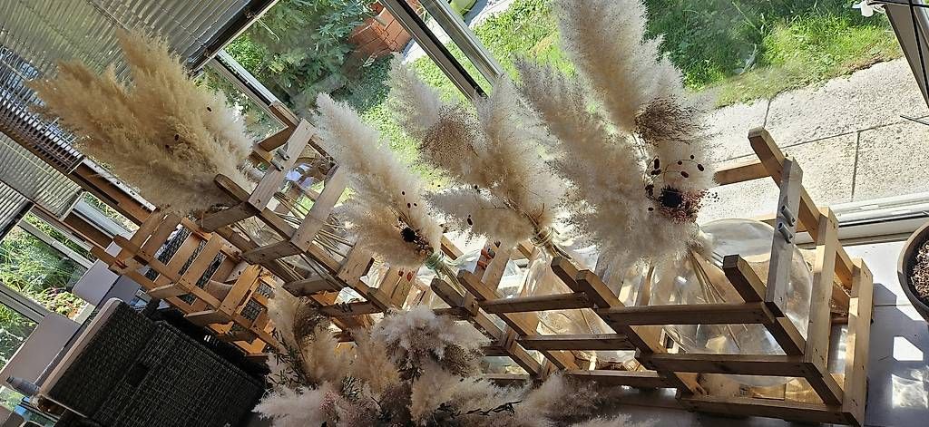 Toutes les décorations: Pampasgras Deko mit Mostflasche – D'occasion à Rheinsulz par loeli 2
