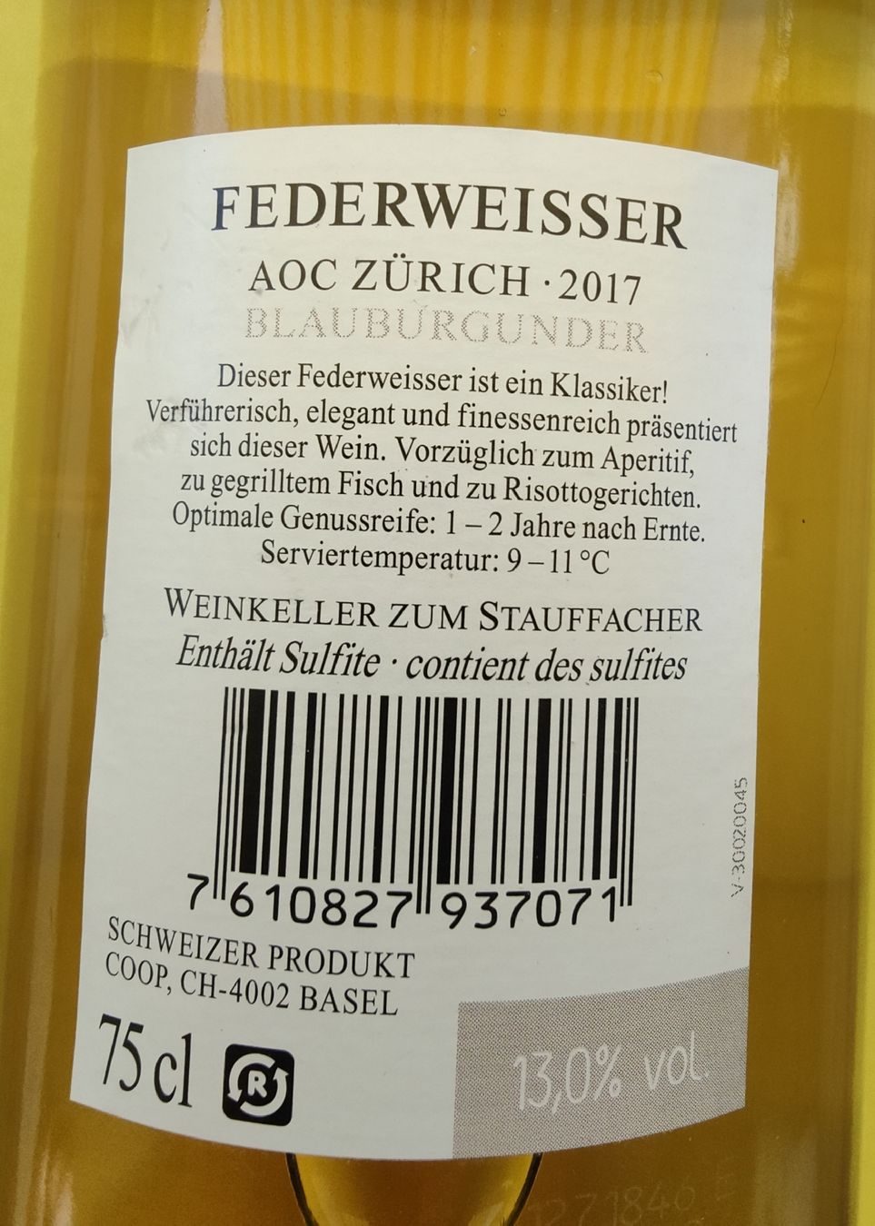 Vins: Federweisser 2017 – Neuf avec emballage d'origine à chur par Hmars 1