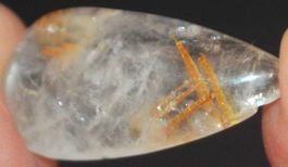 Cabochon L-1911 – Golden Rutil Quarz – 31x15mm