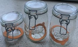 3 Einmachgläser LE PARFAIT - Vorrats- / Aufbewahrungsgläser