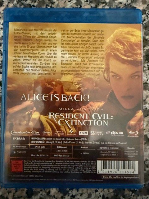 Alle DVDs: RESIDENT EVIL: EXTINCTION ***** MILLA JOVOVICH – Neu (gemäss Beschreibung) aus Wollerau von NERO7000 1