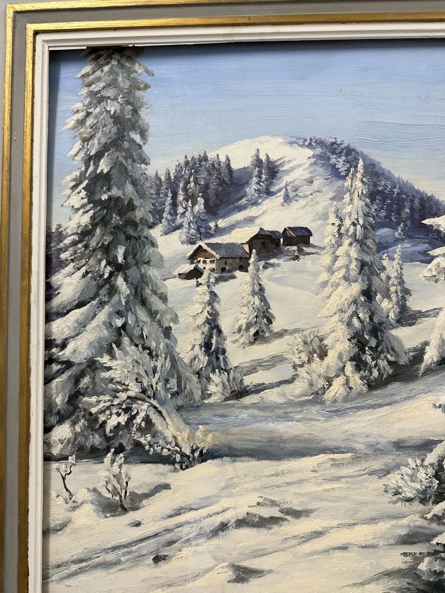 Dipinti: Gemälde Paul Leuba Winterlandschaft mit Häusern – Usato da Ebikon venduto da Gaenggeliwaar 1