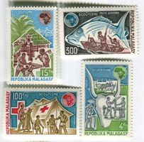 Briefmarken "Pfadfinder". Madagaskar