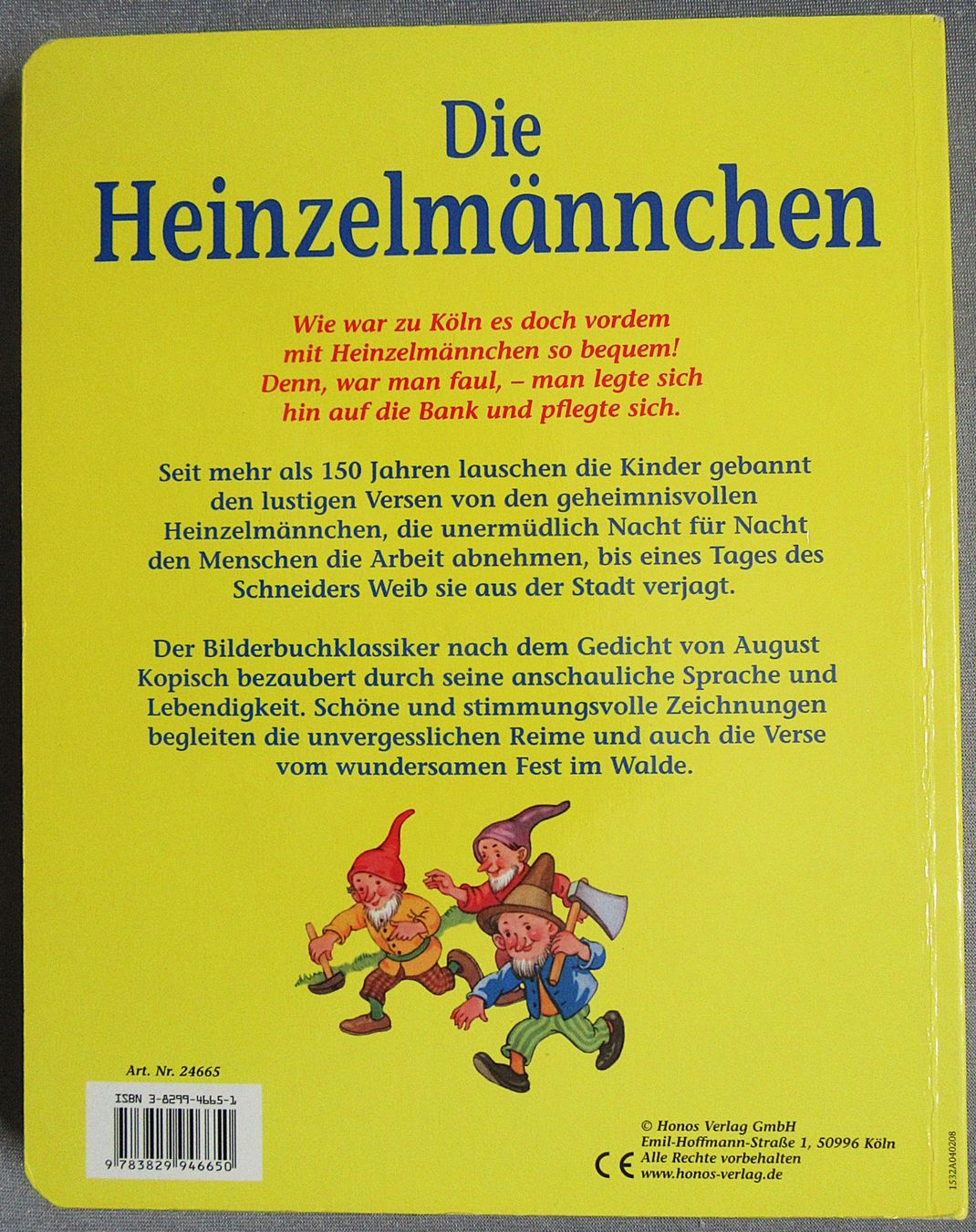 Bücher: Die Heinzelmännchen  - kartoniertes Bilderbuch – Gebraucht aus Auenstein von Padabimbim 1