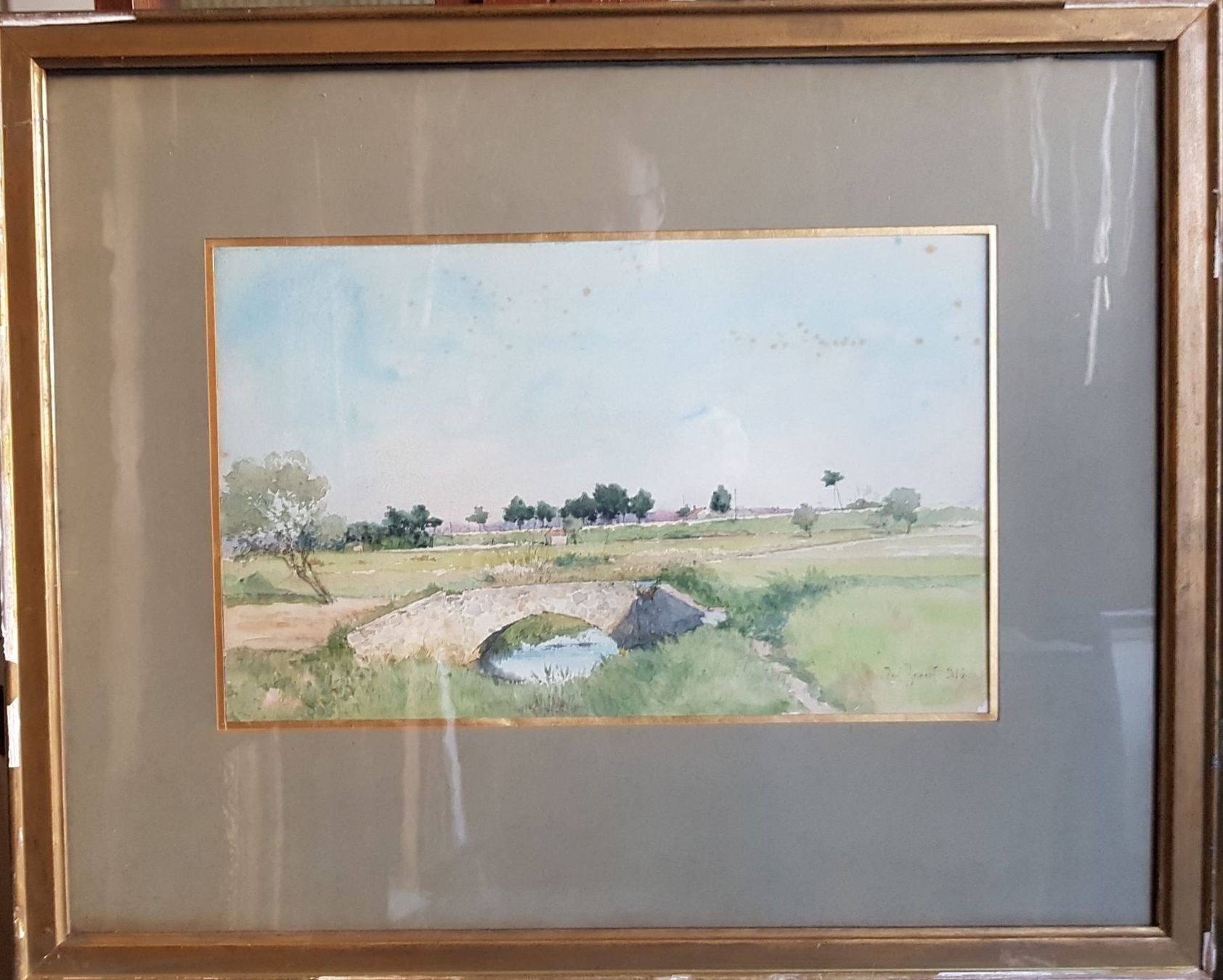 Gemälde: belle aquarelle s.P. BESNARD ,datée 1886 – Gebraucht aus Lausanne von leneko