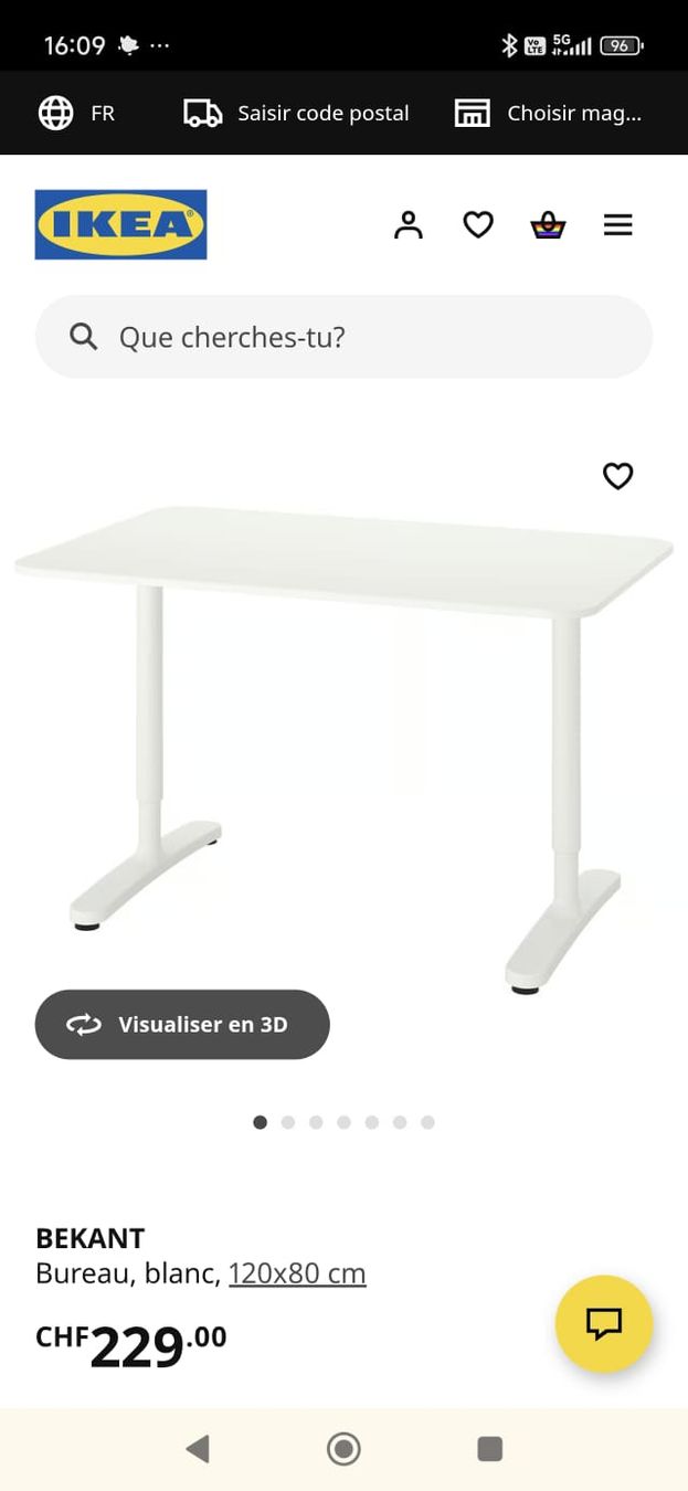 Ikea Scrivanie: bureau blanc 120x80 – Usato da Orbe venduto da don_ym8h 3