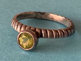 Silberring mit grünem stein gr.52
