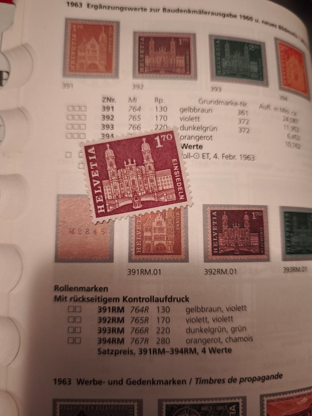 Tutti i francobolli: Briefmarke ZNr 392 neu – Nuovo (secondo la descrizione) da Schönenwerd venduto da Rei6