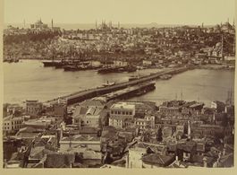 ISTANBUL TÜRKEI, ALTE BRÜCKE, ALBUMIN FOTOGRAFIE, 19. JH.