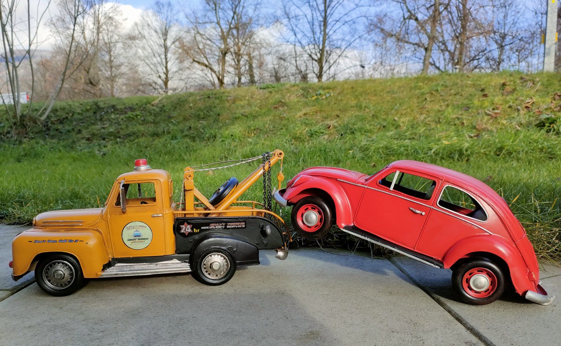 Kit di modellismo & Modellini statici: Unfall-Bergungstruck aus Blech – Nuovo (secondo la descrizione) da Langendorf venduto da Blechfahrzeuge 6