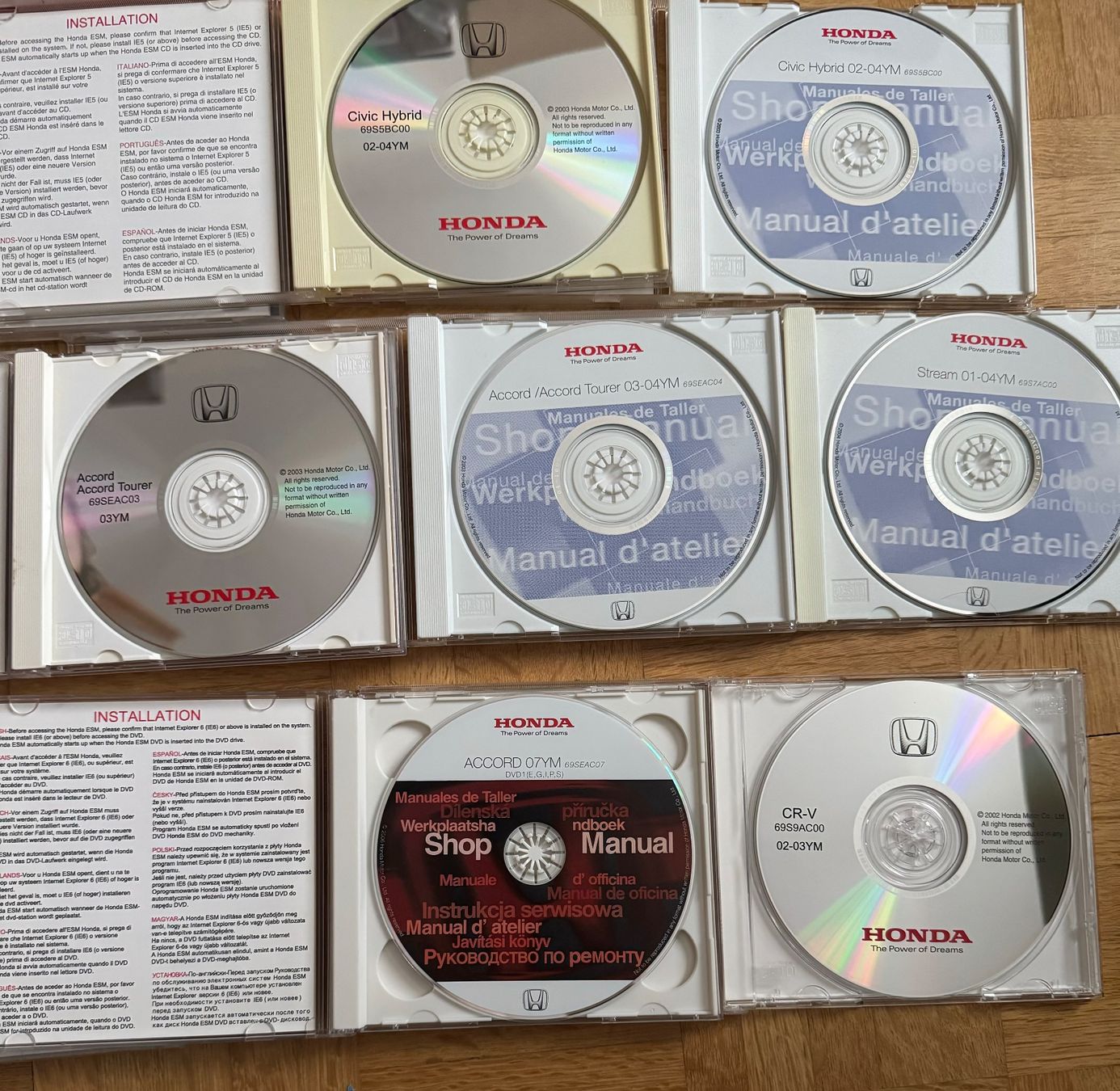CD & DVD vergini: Honda Shop Manual – Usato da Seewen SZ venduto da web_ 1