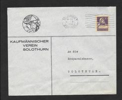 Solothurn illustrierter Brief Kaufmännischer Verein 9.6.1934