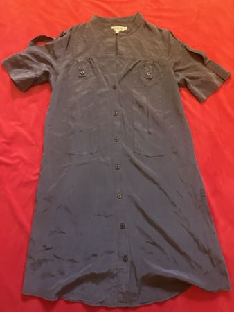 Quiksilver Hemdblusenkleid dunkelgrau Grösse L guter Zustand