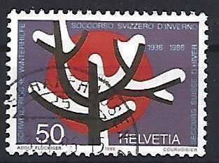 Tutti i francobolli: 1986 - Schweiz. Winterhilfe – Usato da Schaffhausen venduto da poststamp