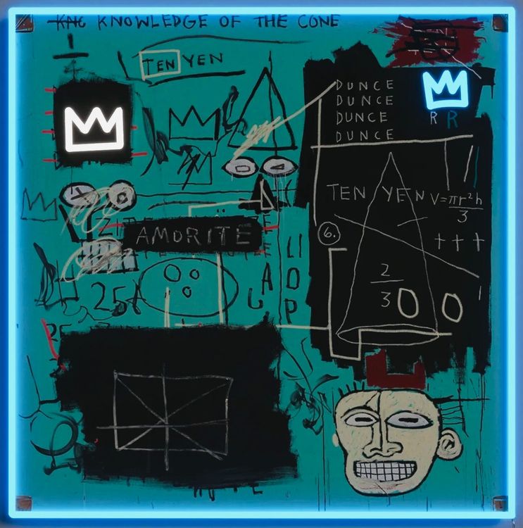© Estate JeanMichel Basquiat Neon LED „ Equals Pi “ Kaufen auf Ricardo