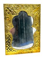 Miroir artisanal en forme de porte marocaine Cuivre repoussé