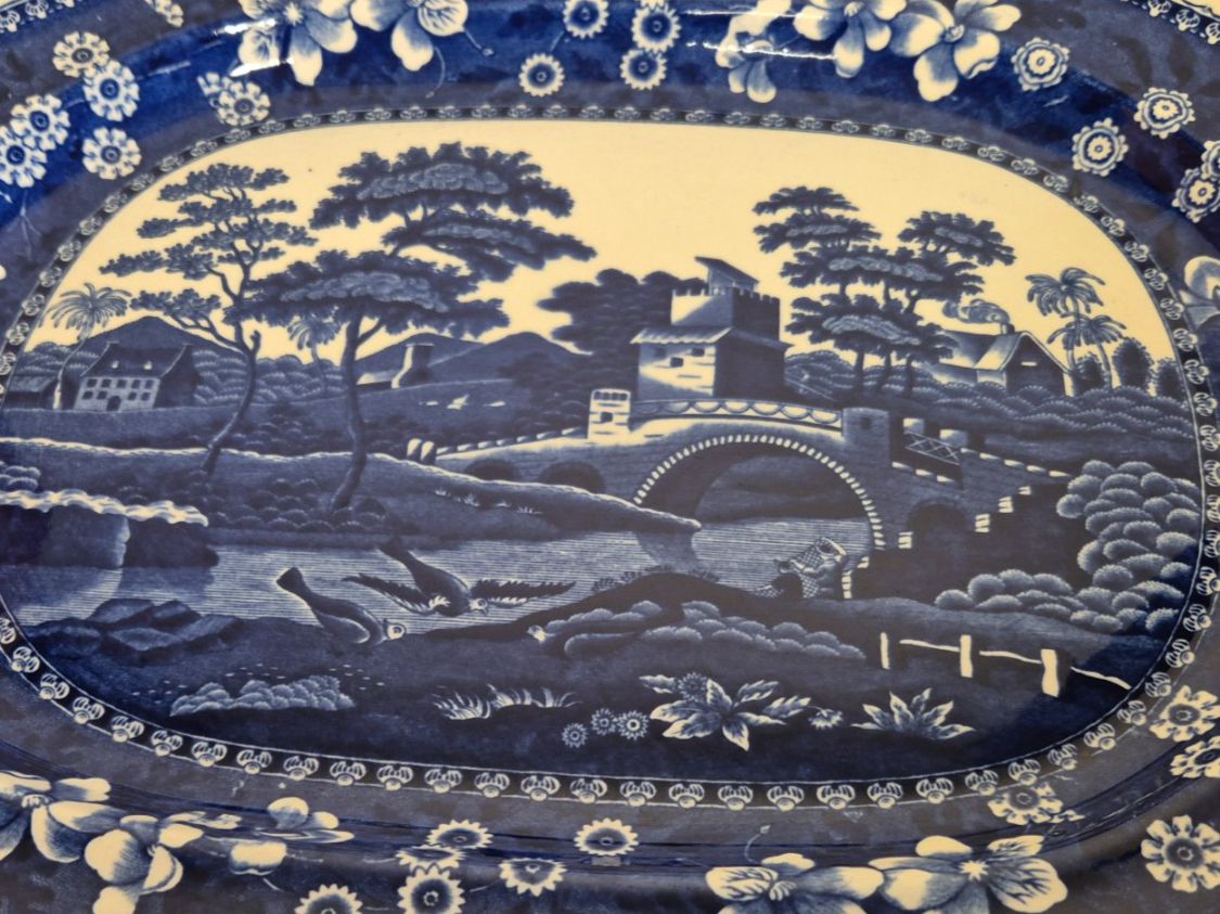 Piatti di portata: Grand plat ancien Copeland Spode's Tower. – Usato da Fully venduto da tameab 1