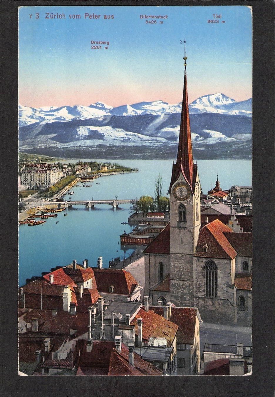 Cartes postales: AK. Zürich vom Peter aus – D'occasion à Reichenburg par ibiza18