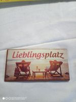 Schild Lieblingsplatz Dekoration Strandmotiv 