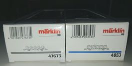 Märklin HO 4853+47673, 2 wagons porte-conteneurs"Bonne état"