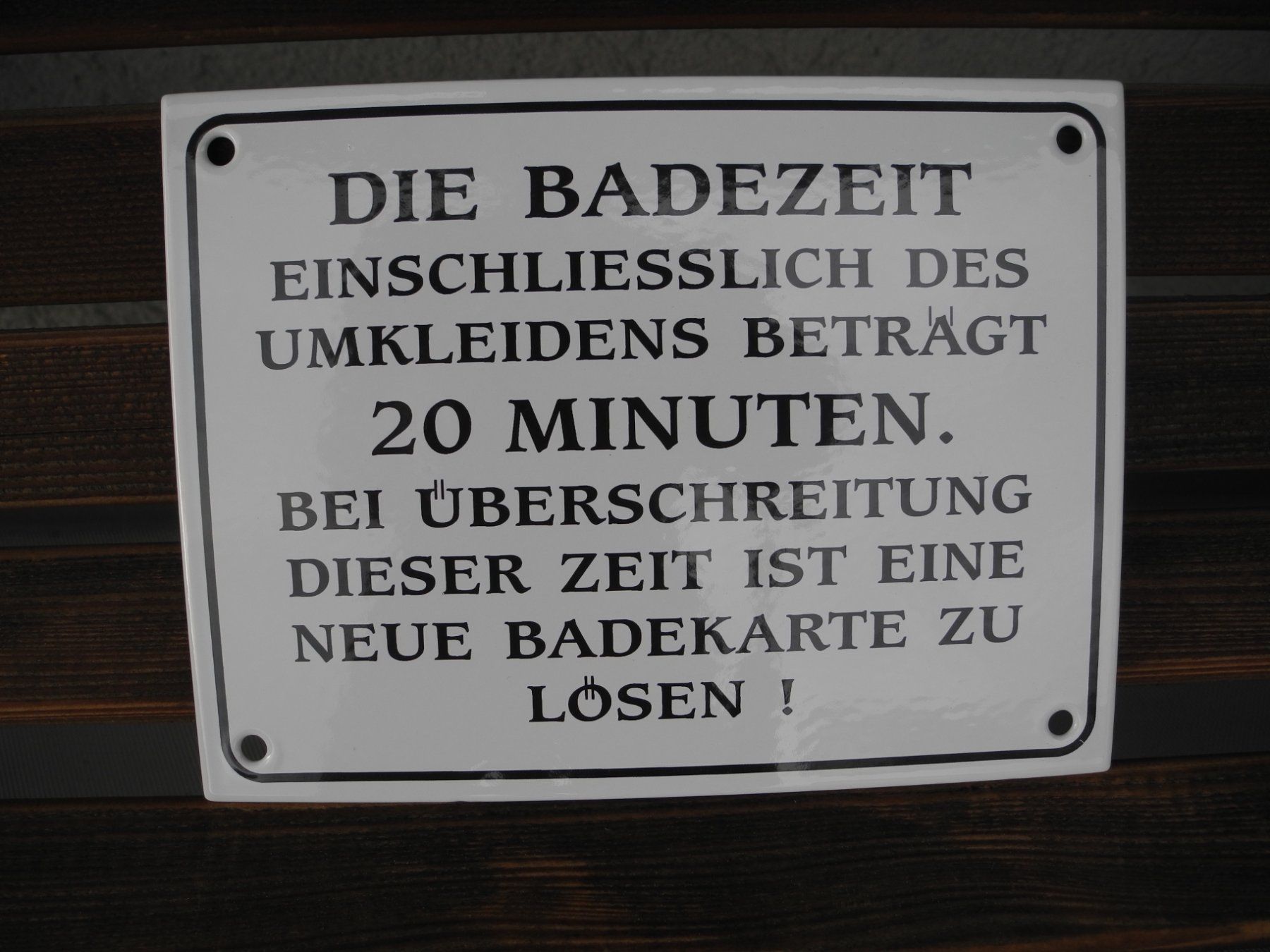 Schilder: BADEREGELN EMAILSCHILD – Neu (gemäss Beschreibung) aus Reinach AG von Huckleberrysix 3