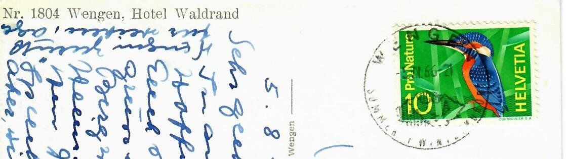 Cartoline postali: Wengen - Hotel Waldrand – Usato da Hochdorf venduto da Ziegel-16 1