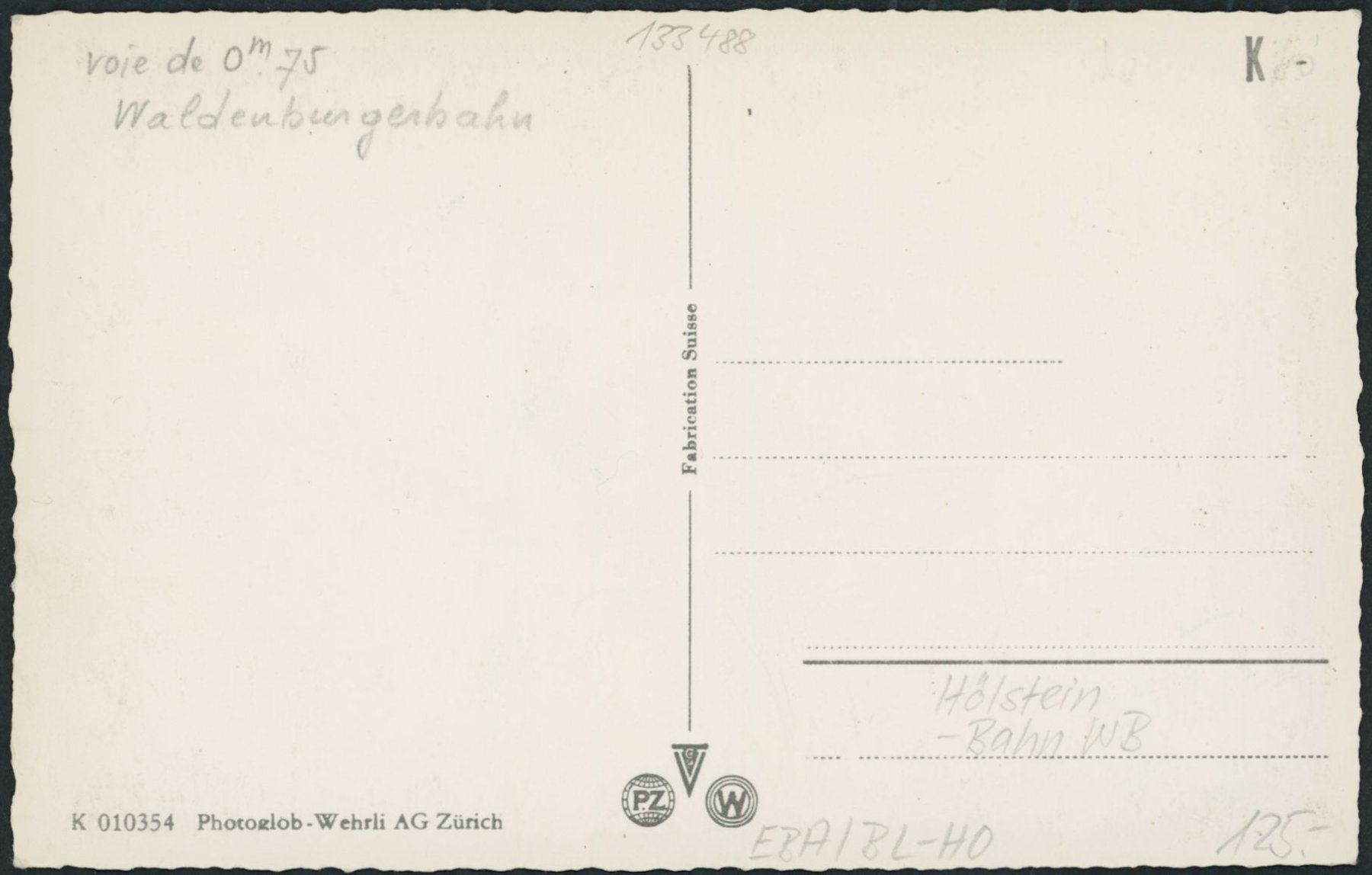 Cartoline postali: BL Hölstein - Bahn WB – Nuovo (secondo la descrizione) da Schindellegi venduto da dormay 1