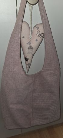 Rosa Schultertasche von Laura Di Maggio aus Leder,