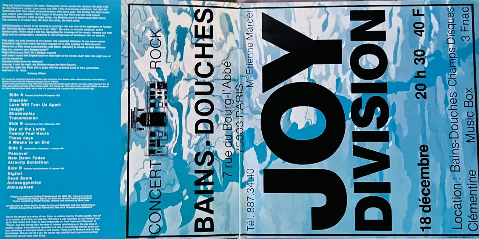 Dischi in vinile: Joy Division - Les Bains Douces - Blue Vinyl - 2001 – Nuovo (secondo la descrizione) da Erlinsbach SO venduto da 400_n956 1