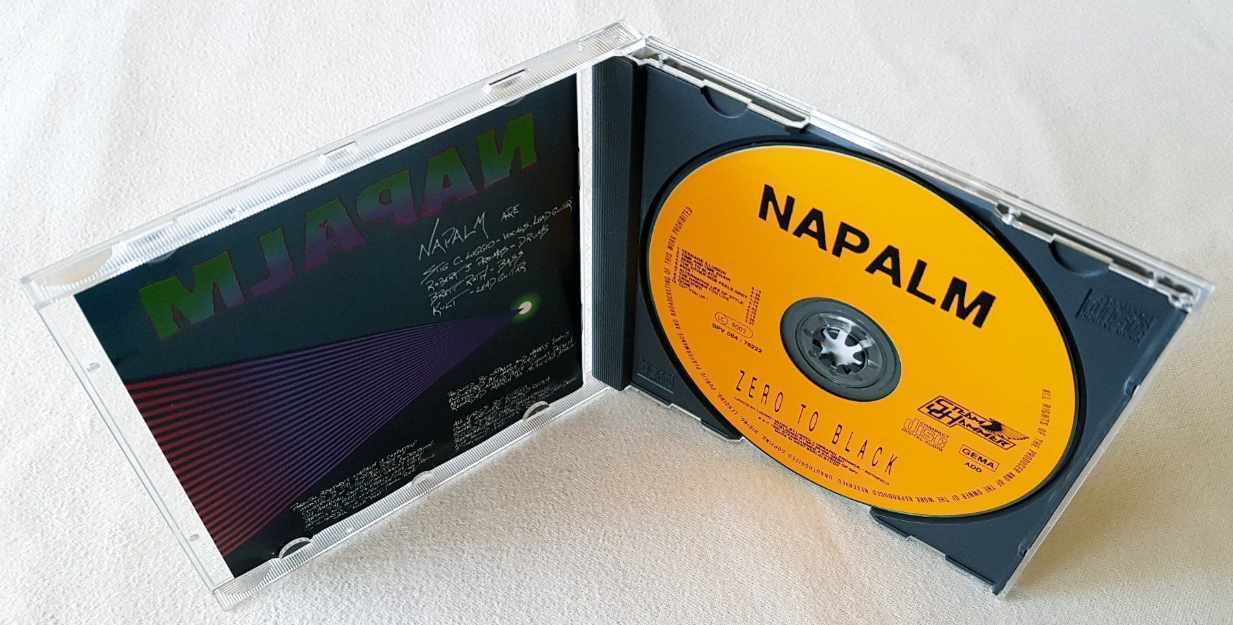 CD: Napalm - Zero To Black - CD - 1990 - First Press – Usato da Uster venduto da Zardodel 3
