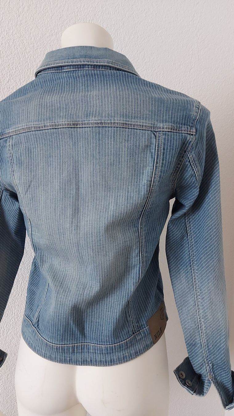 Nile Jacken: Gestreifte NILE Jeansjacke Gr. S – Gebraucht aus langenthal von rundholz7 3
