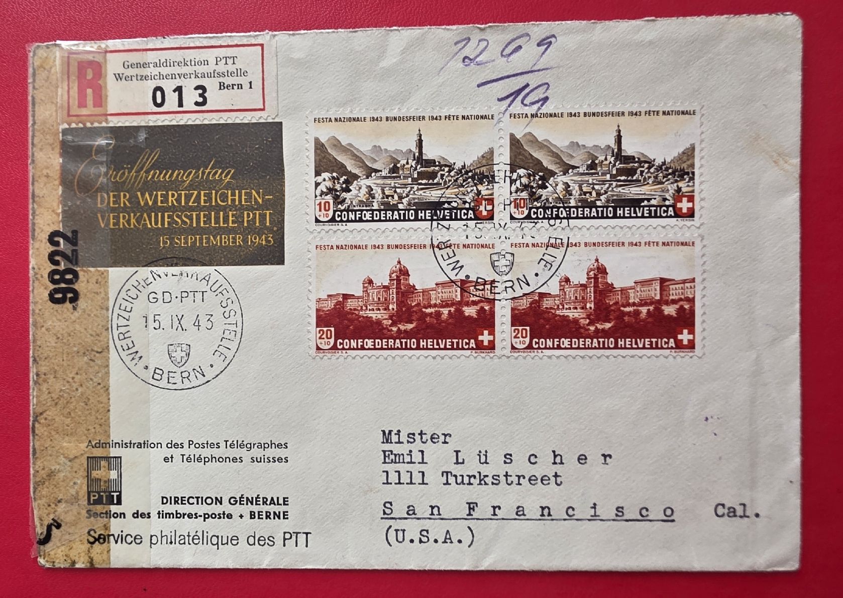 Tutti i francobolli: Bundesfeier-Briefmarken 1943 – Usato da Bern venduto da Kocholo