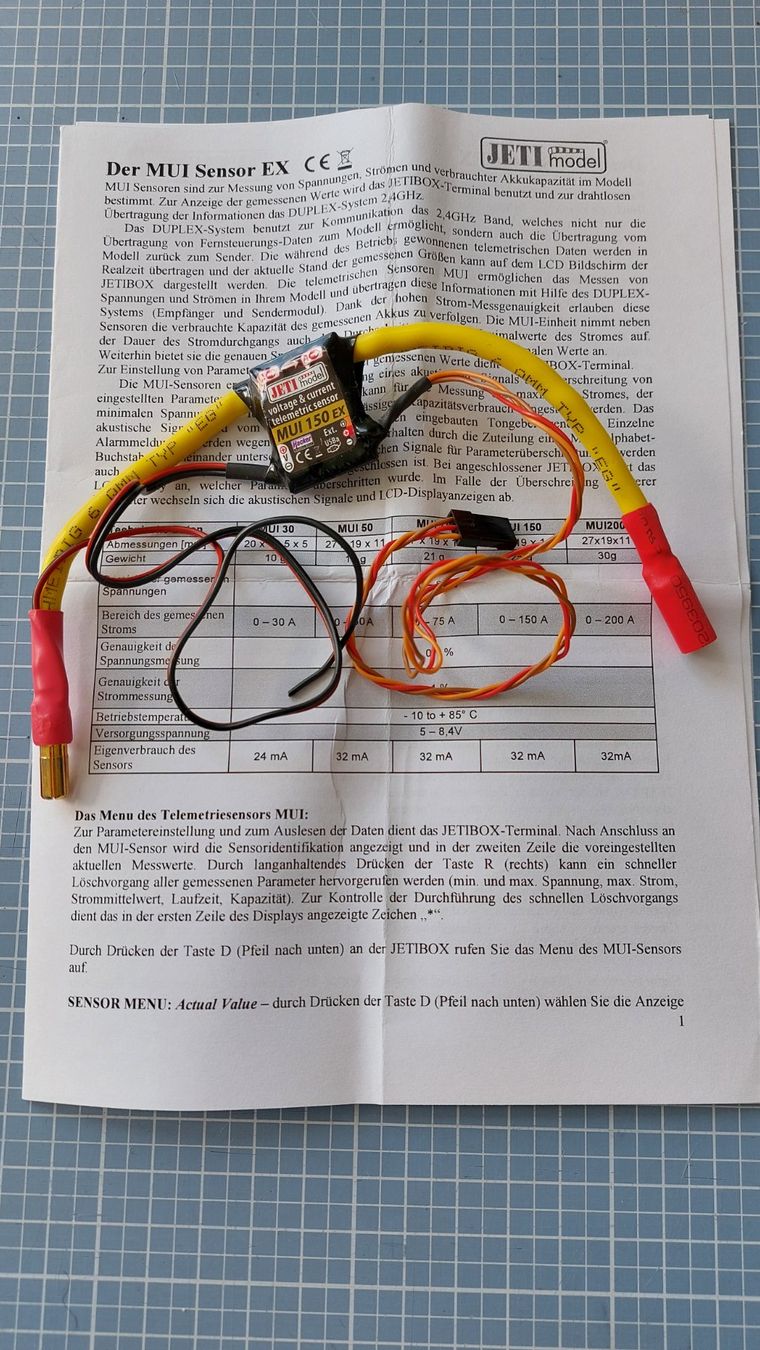 Jeti Modellismo RC: Jeti MUI 150 EX Sensor – Usato da Hünenberg venduto da sch_6qfz 2
