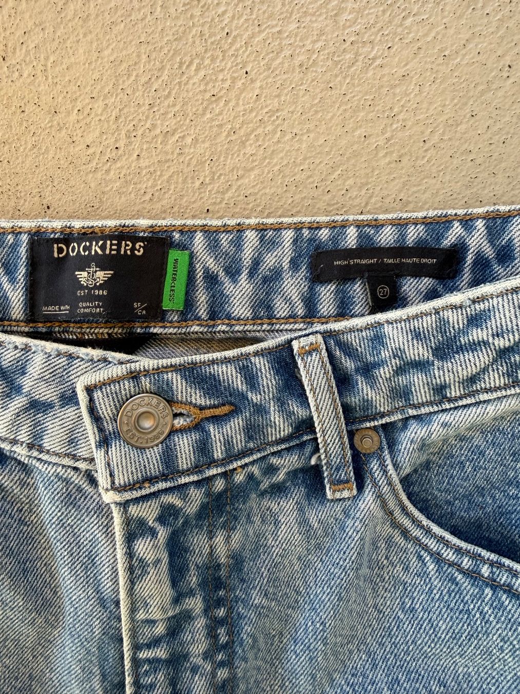 Jeans: DOCKERS High-Straight Blue Jeans – Usato da St-George venduto da alaixee 1