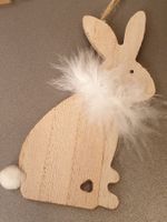 Dekohänger Holz Osterhase 13.5 cm .....■