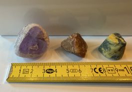 3 kleine Mineralien / Kristalle Set – Natursteine