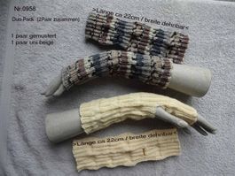 Pulswärmer mit Daumenloch /Duo-Pack