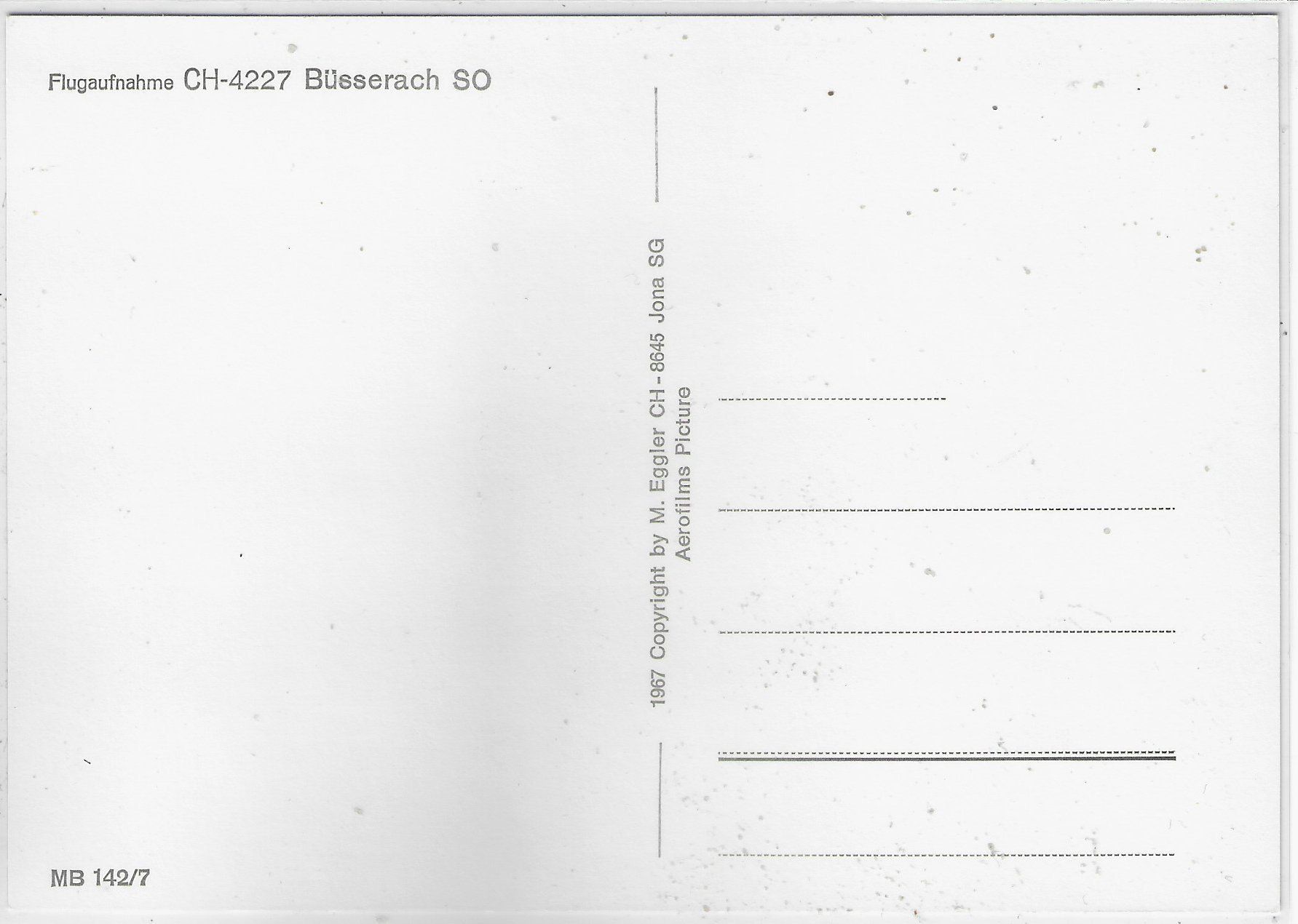 Cartoline postali: Büsserach SO - Flugaufnahme Aerofilms – Usato da Ettingen venduto da Kartenplanet 1