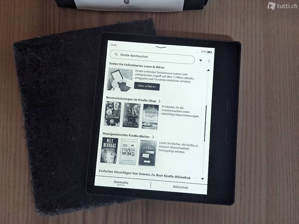 Amazon Tablet PC: Amazon Kindle Oasis E-Book Reader mit OVP und Schutzhülle – Nuovo (secondo la descrizione) da Innertkirchen venduto da Flir 1