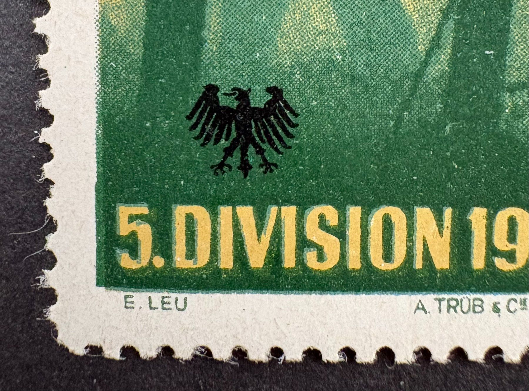 Alle Briefmarken: SCHWEIZER MILITÄR BRIEFMARKE ADLER 5.DIV.1939 – Gebraucht aus Ostermundigen von wini63 1
