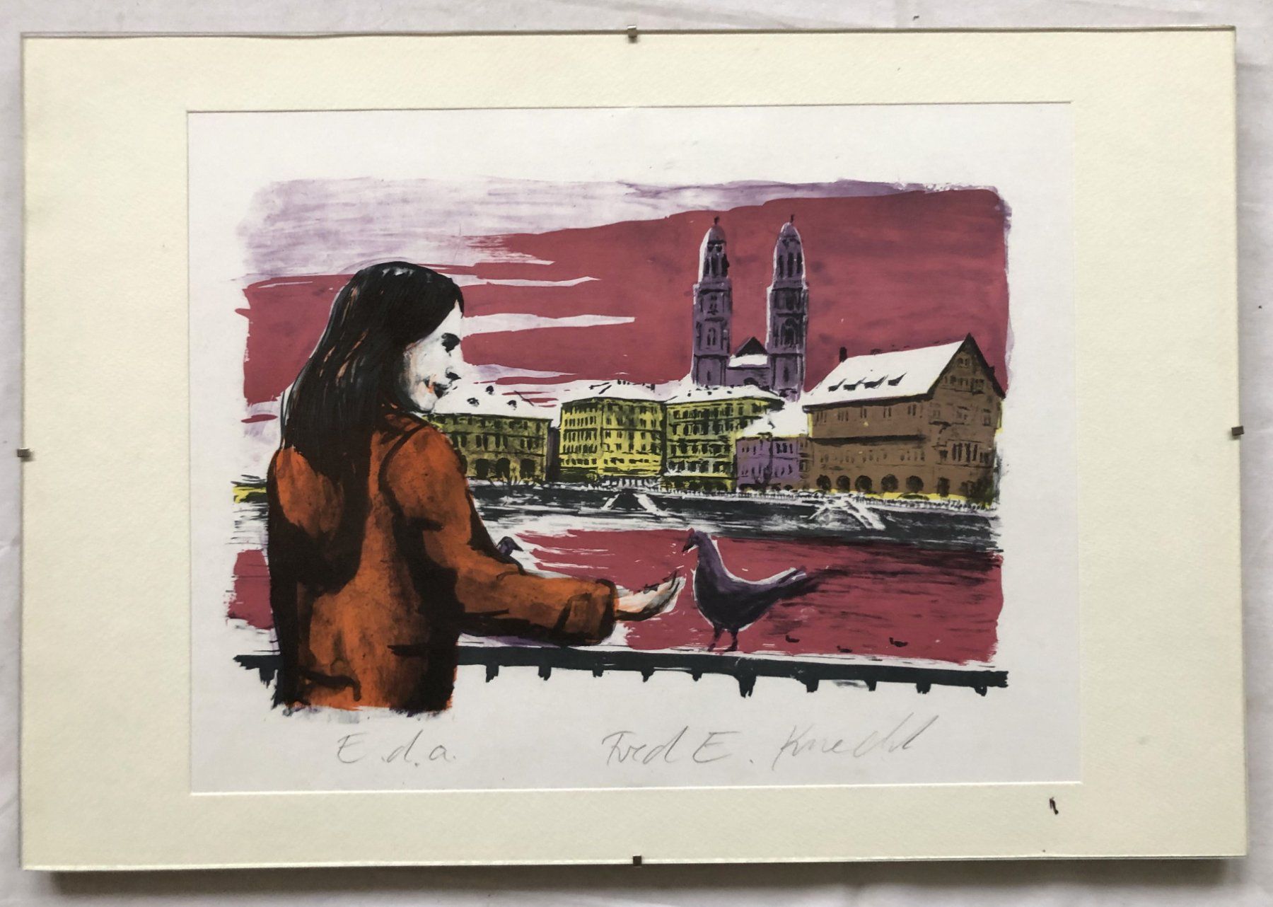 Grafica & Litografie: Fred E. Knecht - Farblithografie - Epreuve d'artiste – Usato da Schaffhausen venduto da durruti
