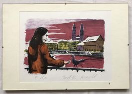 Fred E. Knecht - Farblithografie - Epreuve d'artiste